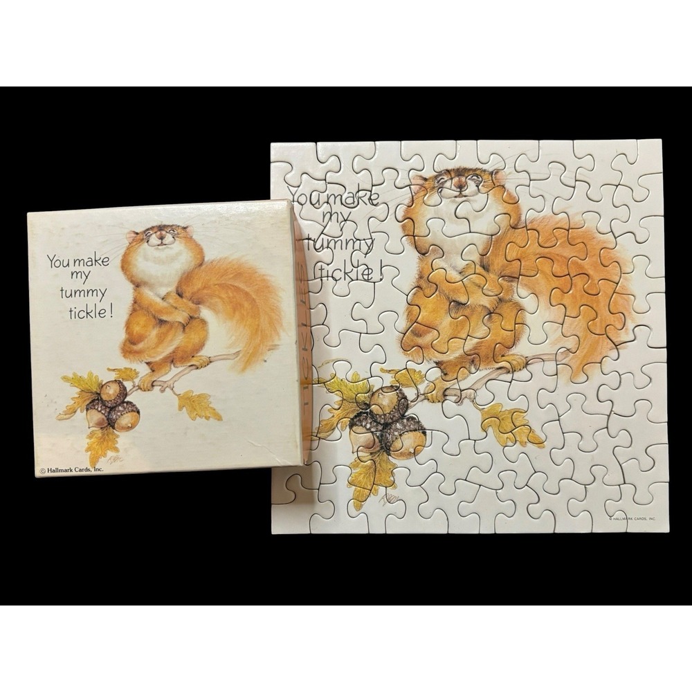 Vintage Springbok Mini Jigsaw Puzzle 'Tickles' Squirrel 7x7